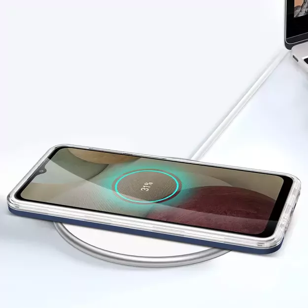 Clear 3in1 Case for Samsung Galaxy A12 5G Frame Gel Cover Blue 7