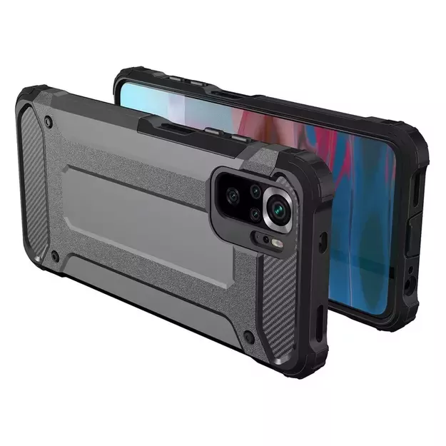 Hybrid Armor Case Tough Rugged Cover for Xiaomi Poco M4 Pro 5G black 1