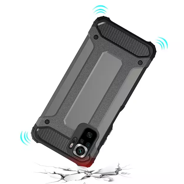 Hybrid Armor Case Tough Rugged Cover for Xiaomi Poco M4 Pro 5G black 5