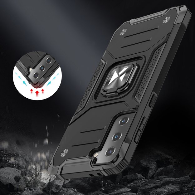 Wozinsky Ring Armor Tough Hybrid Case Cover + Magnetic Mount for Samsung Galaxy S22 + (S22 Plus) Red 12