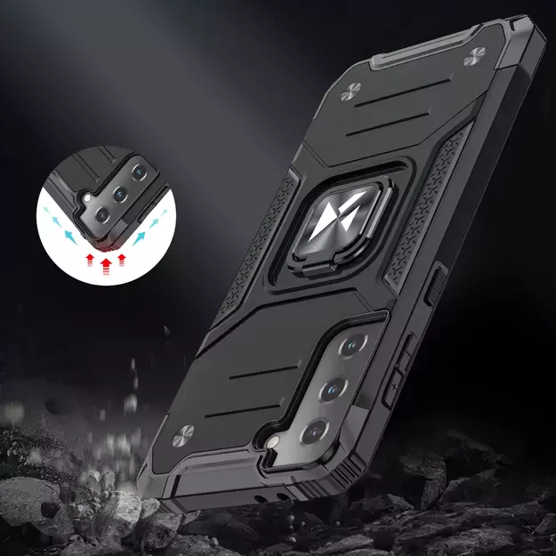 Wozinsky Ring Armor Tough Hybrid Case Cover + Magnetic Mount for Samsung Galaxy S22 + (S22 Plus) Red 7