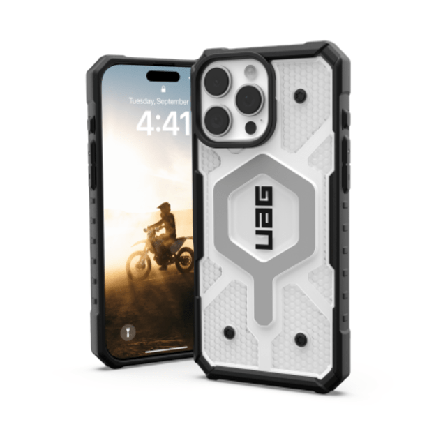 UAG Pathfinder Clear Magsafe Case for iPhone 16 Pro Max - White 2