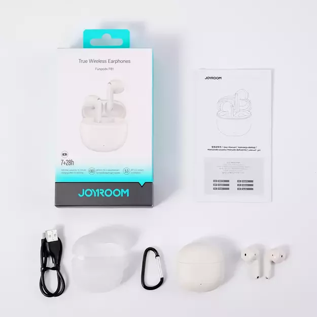 TWS Joyroom Funpods Series JR-FB1 Bluetooth 5.3 wireless headphones - beige 12