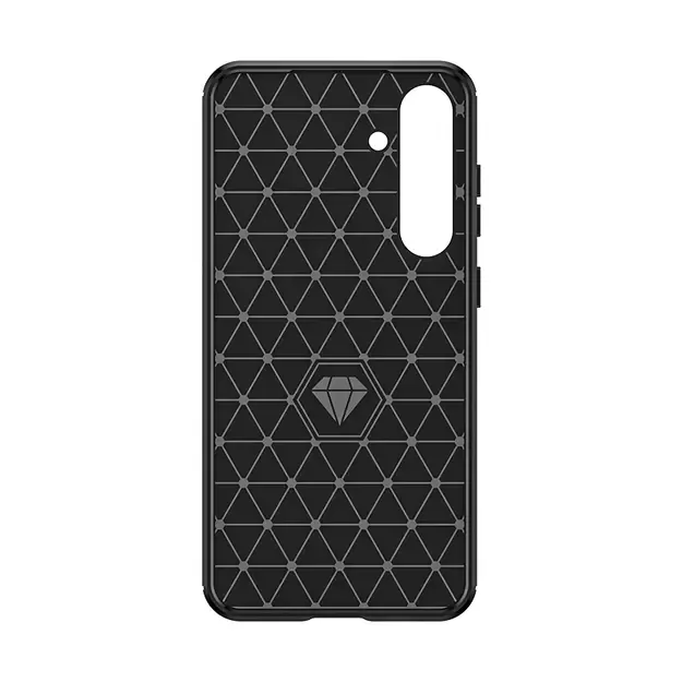 Case for Carbon Case Samsung Galaxy S24+ flexible silicone carbon cover - black 1