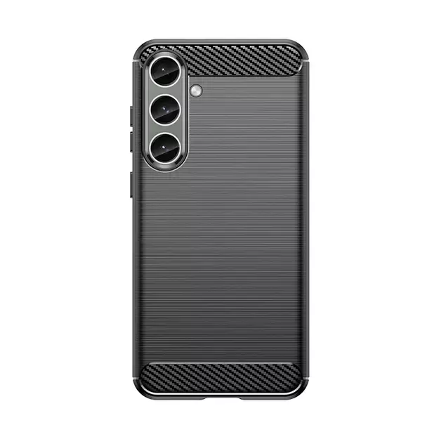 Case for Carbon Case Samsung Galaxy S24+ flexible silicone carbon cover - black 3