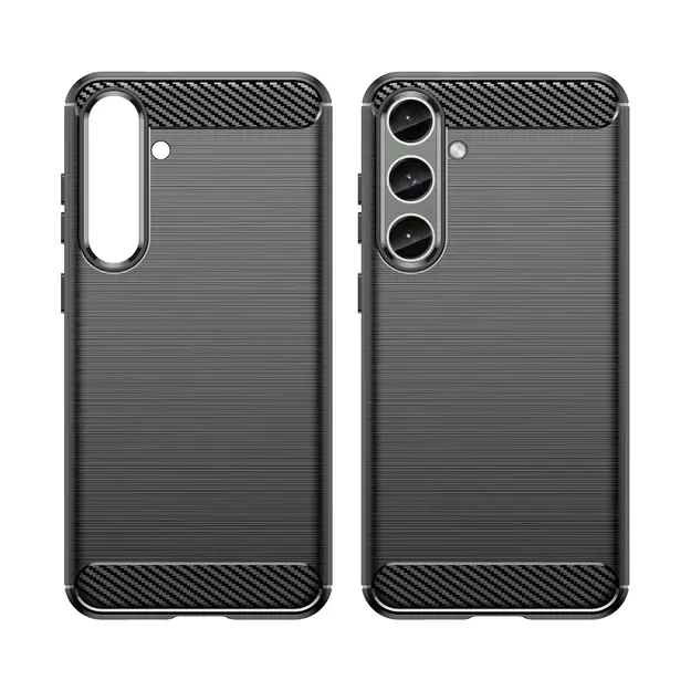 Case for Carbon Case Samsung Galaxy S24+ flexible silicone carbon cover - black 6