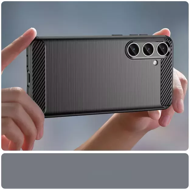 Case for Carbon Case Samsung Galaxy S24+ flexible silicone carbon cover - black 10