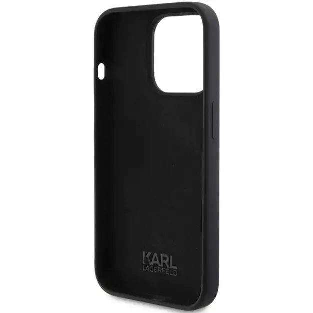 Karl Lagerfeld Silicone Karl Script case for iPhone 15 Pro - black 6