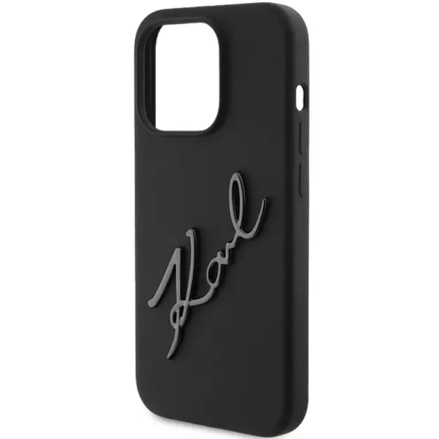 Karl Lagerfeld Silicone Karl Script case for iPhone 15 Pro - black 5