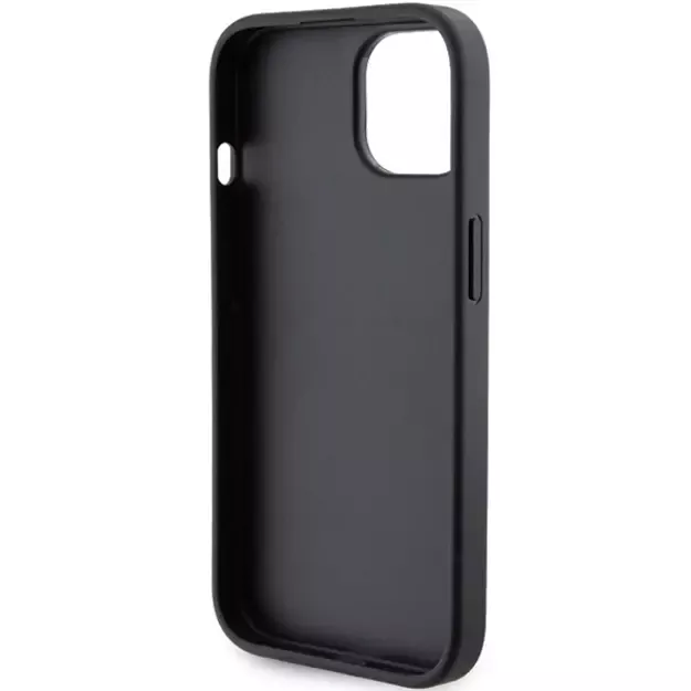 Karl Lagerfeld Gripstand Saffiano Karl&amp Choupette Pins case for iPhone 15 - black 6