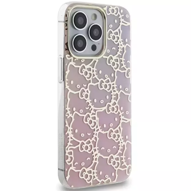 Hello Kitty IML Gradient Electrop Crowded Kitty Head Case for iPhone 14 Pro Max - Pink 10