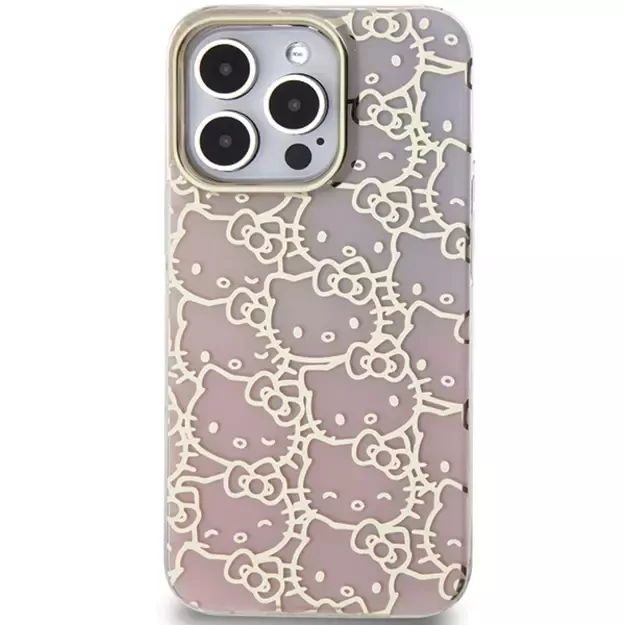 Hello Kitty IML Gradient Electrop Crowded Kitty Head Case for iPhone 14 Pro Max - Pink 9