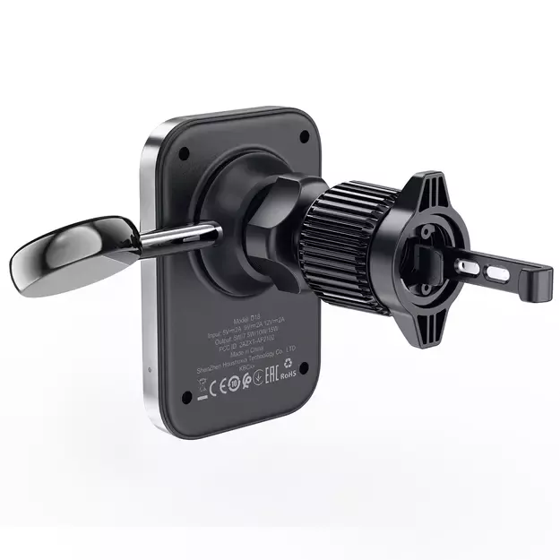 Acefast D18 car holder with MagSafe / Qi inductive charger + USB-A USB-C cable - black 7