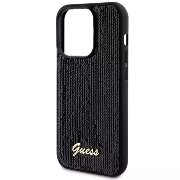 Guess Sequin Script Metal case for iPhone 13 Pro Max - black 5
