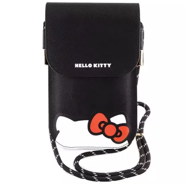 Hello Kitty Leather Hiding Kitty Cord bag - black 1