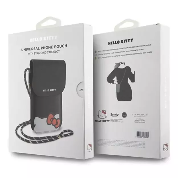 Hello Kitty Leather Hiding Kitty Cord bag - black 5