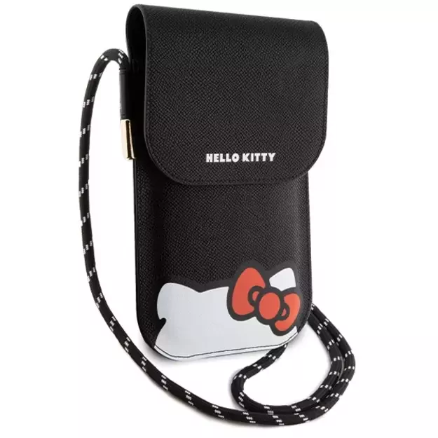 Hello Kitty Leather Hiding Kitty Cord bag - black 2