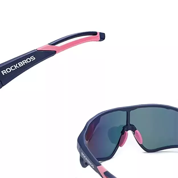 Rockbros 10134PL Polarized Cycling Glasses - Blue and Pink 8