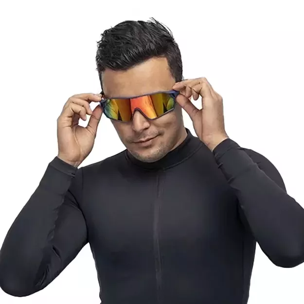 Rockbros 10134PL Polarized Cycling Glasses - Blue and Pink 9