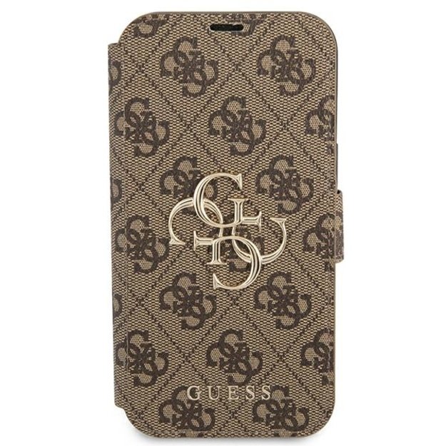 Guess GUBKP13X4GMGBR iPhone 13 Pro Max 6.7&quot  brown/brown book 4G Big Metal Logo 6