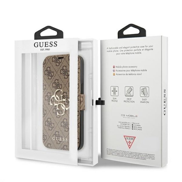 Guess GUBKP13X4GMGBR iPhone 13 Pro Max 6.7&quot  brown/brown book 4G Big Metal Logo 14