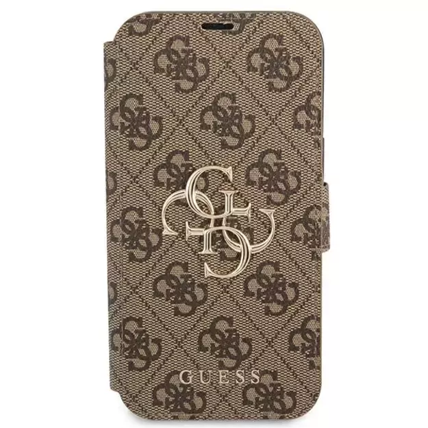 Guess GUBKP13X4GMGBR iPhone 13 Pro Max 6.7&quot  brown/brown book 4G Big Metal Logo 1