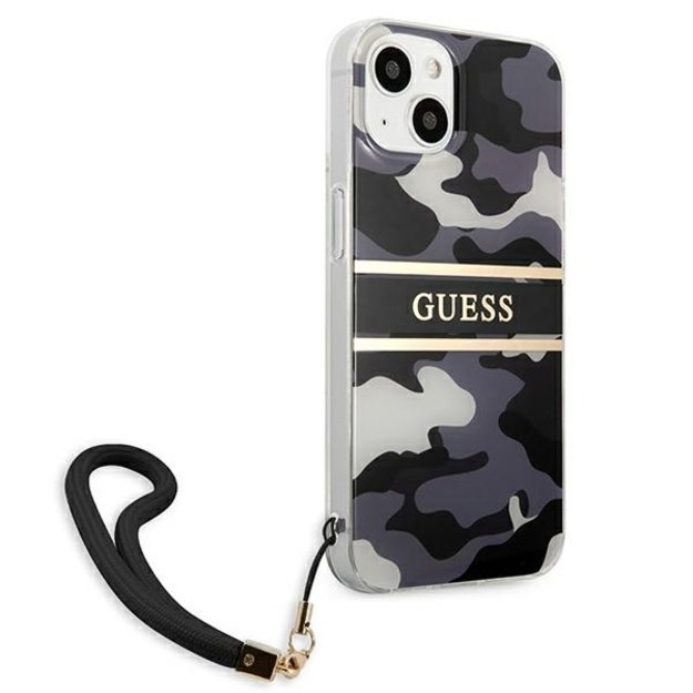 Guess GUHCP13SKCABBK iPhone 13 mini 5.4&quot  black/black hardcase Camo Strap Collection 10