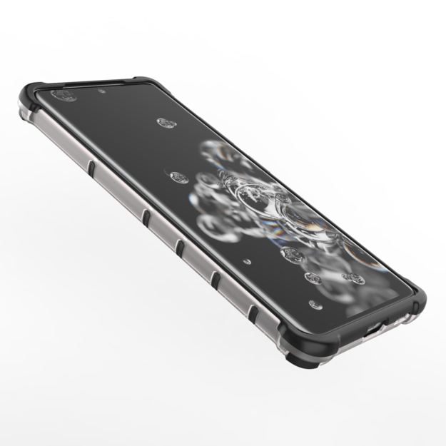 Honeycomb case armored cover with a gel frame for Samsung Galaxy S22 Ultra transparent 10