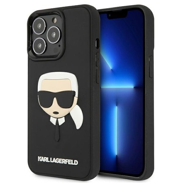 Karl Lagerfeld KLHCP13LKH3DBK iPhone 13 Pro / 13 6,1  czarny/black hardcase 3D Rubber Karl`s Head