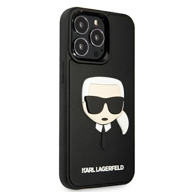 Karl Lagerfeld KLHCP13LKH3DBK iPhone 13 Pro / 13 6,1  czarny/black hardcase 3D Rubber Karl`s Head 2