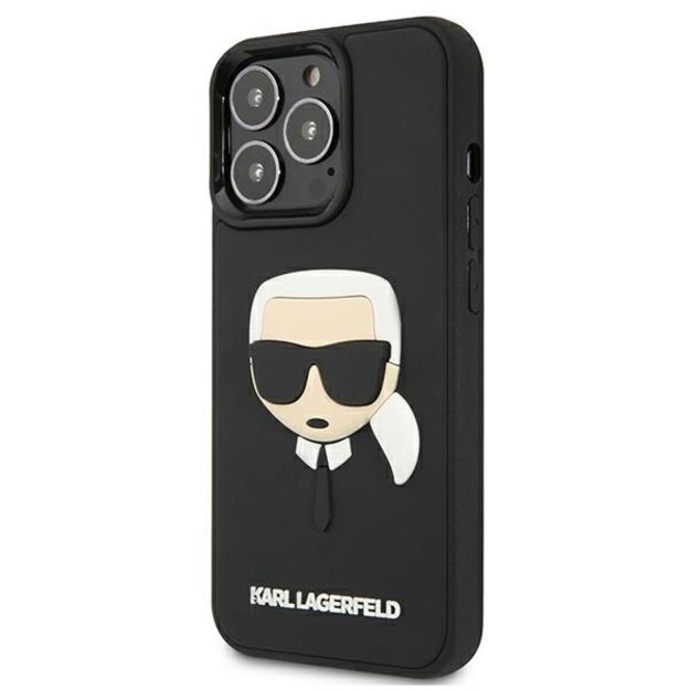 Karl Lagerfeld KLHCP13LKH3DBK iPhone 13 Pro / 13 6,1  czarny/black hardcase 3D Rubber Karl`s Head 1