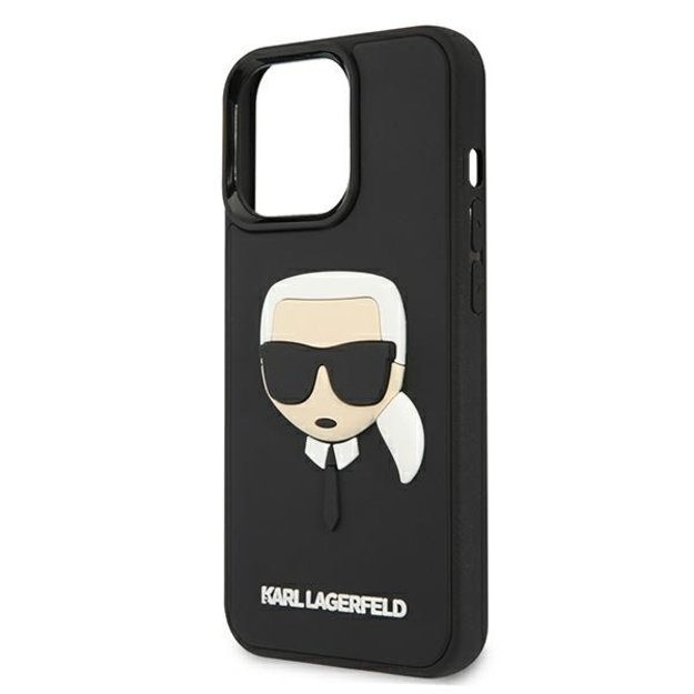 Karl Lagerfeld KLHCP13LKH3DBK iPhone 13 Pro / 13 6,1  czarny/black hardcase 3D Rubber Karl`s Head 4