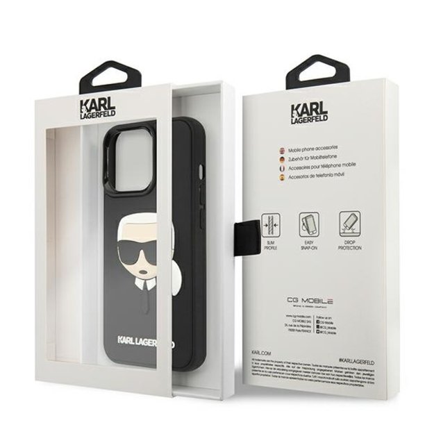 Karl Lagerfeld KLHCP13LKH3DBK iPhone 13 Pro / 13 6,1  czarny/black hardcase 3D Rubber Karl`s Head 6