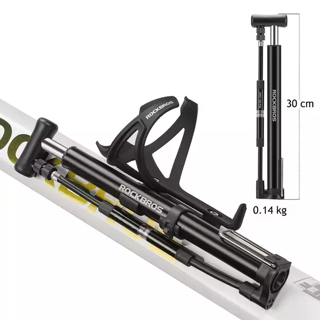 Rockbros 42322821001 floor bicycle pump - black 2