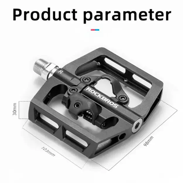 Rockbros PD15-BK Aluminum Alloy Bicycle Pedal Set - Black 3