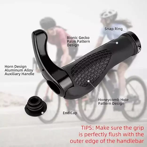 Rockbros BT1007B Bicycle Holder Set with Horns - Black 13