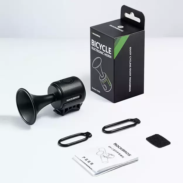 Rockbros 34210002001 electronic bicycle bell - black 5