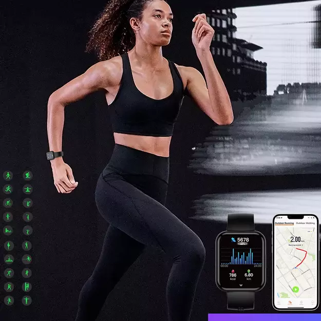Choetech WT001 smartwatch with IP67 call answering function - black 19