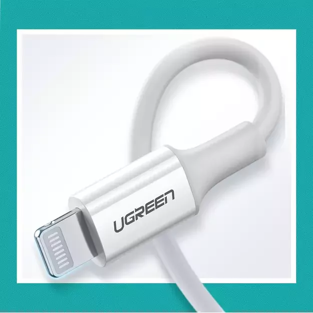 Ugreen US171 Lightning - USB-C MFi PD cable 20W 480Mb/s 1m - white 4