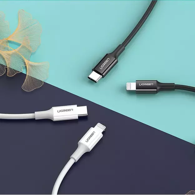 Ugreen US171 Lightning - USB-C MFi PD cable 20W 480Mb/s 1m - white 11