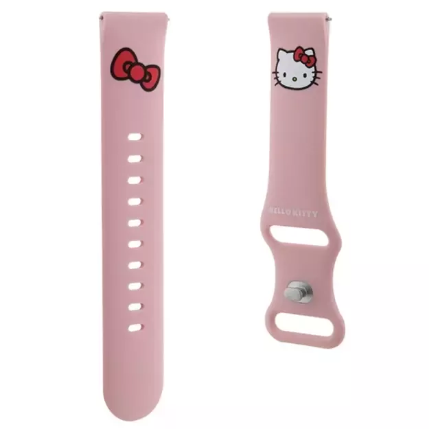 Hello Kitty Silicone Kitty Head strap universal 22mm - pink 1