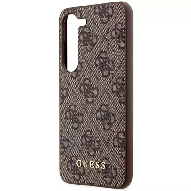 Guess 4G Metal Gold Logo case for Samsung Galaxy S24+ - brown 12