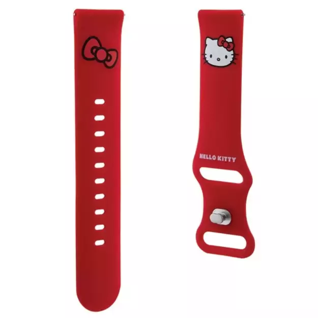 Hello Kitty Silicone Kitty Head strap universal 20mm - red 2