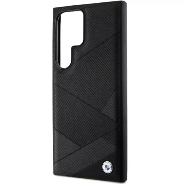 BMW BMHCS24L23RCGPK S24 Ultra S928 black/black hardcase Signature Leather Crossing Lines Pattern 12