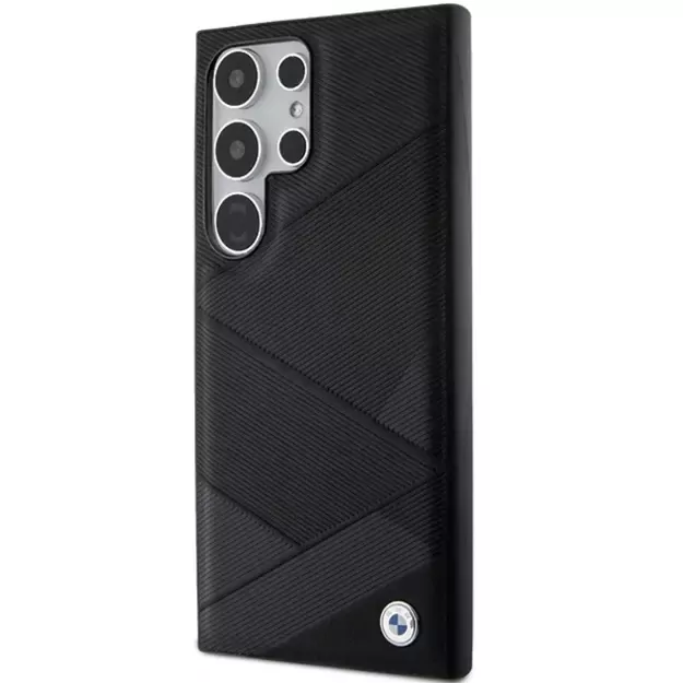 BMW BMHCS24L23RCGPK S24 Ultra S928 black/black hardcase Signature Leather Crossing Lines Pattern 8