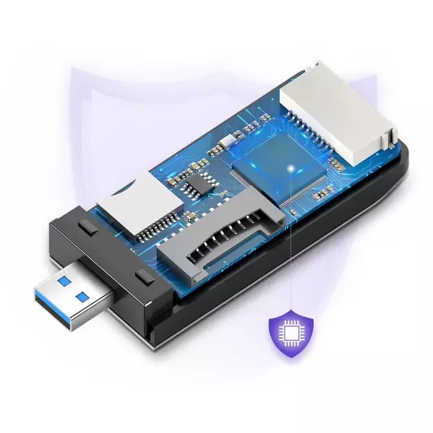 Ugreen SD / micro SD / CF / MS card reader for USB 3.0 gray (50541) 8
