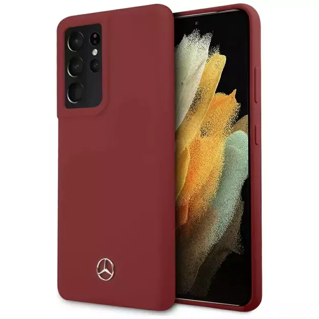 Mercedes MEHCS21LSILRE S21 Ultra G998 czerwony/red hardcase Silicone Line