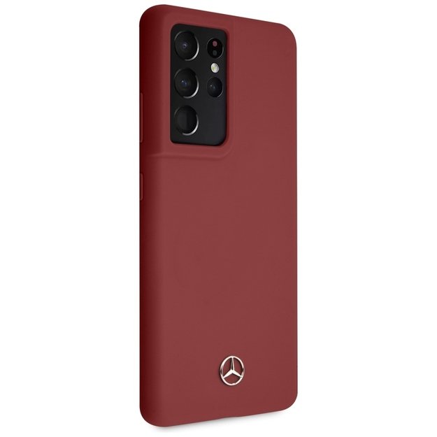 Mercedes MEHCS21LSILRE S21 Ultra G998 czerwony/red hardcase Silicone Line 3