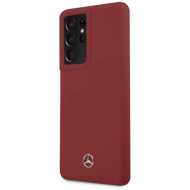 Mercedes MEHCS21LSILRE S21 Ultra G998 czerwony/red hardcase Silicone Line 1