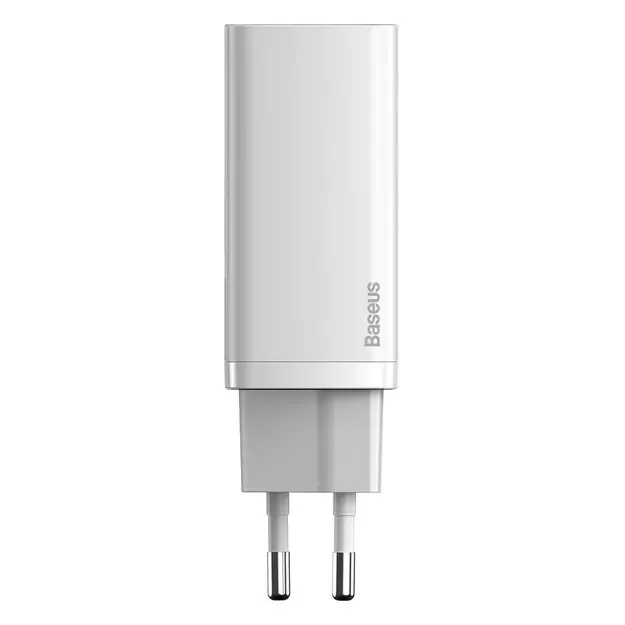 Baseus GaN2 Lite fast charger 65W USB / USB Type C Quick Charge 3.0 Power Delivery (gallium nitride) white (CCGAN2L-B02) 1